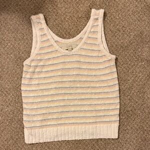 LOFT Pastel Striped Sleeveless Top